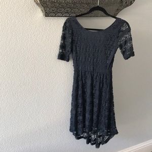 Blue Lace high low dress